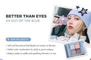 rom&nd x hannah bahng Better Than Eyes (04 OUT OF THE BLUE) eyeshadow palette WITH EXCLUSIVE PHOTOCARD