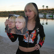 hannah holding The Misunderstood EP Picture Disc vinyl record